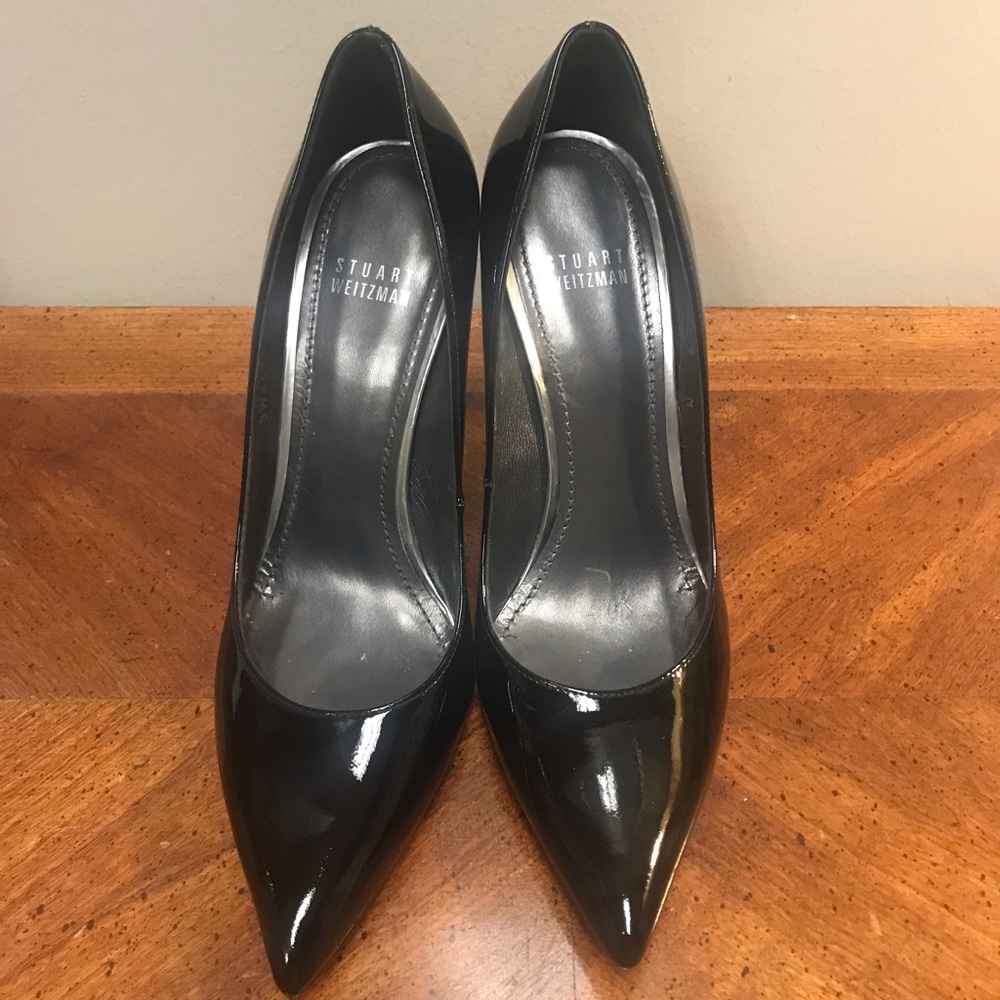 Stuart Weitzman ‘Nouveau’ Pump Black Patent Sz 8